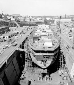 USS Samuel Gompers (AD-37) under construction at the Puget Sound Naval Shipyard on 29 March 1966 (6927485) photo