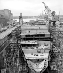 USS Samuel Gompers (AD-37) under construction at the Puget Sound Naval Shipyard on 8 July 1965 (6927483) photo