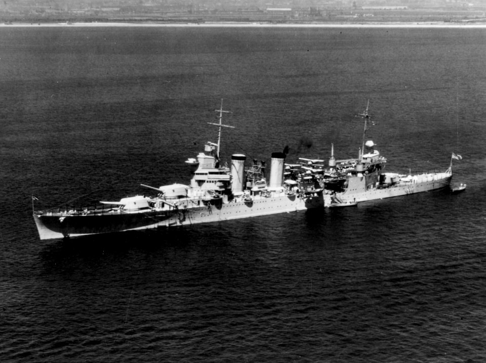 USS San Francisco (CA-38) off San Pedro, California, April 1935