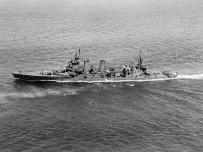 USS San Francisco (CA-38) underway on 8 April 1944