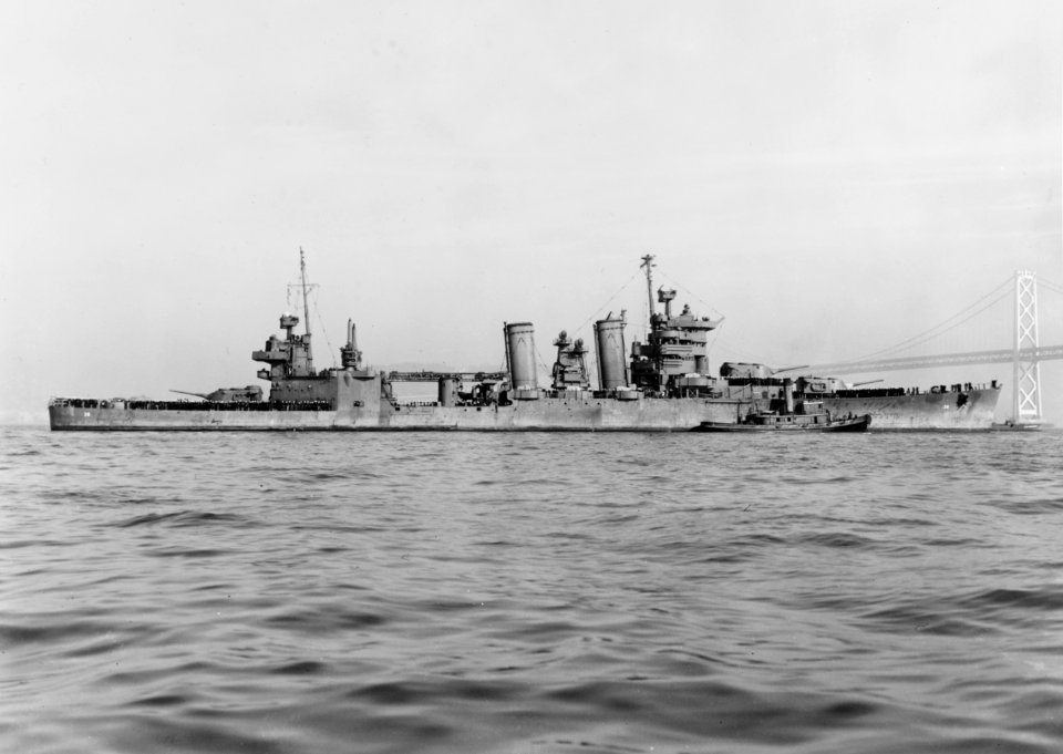 USS San Francisco (CA-38) in San Francisco Bay on 11 December 1942