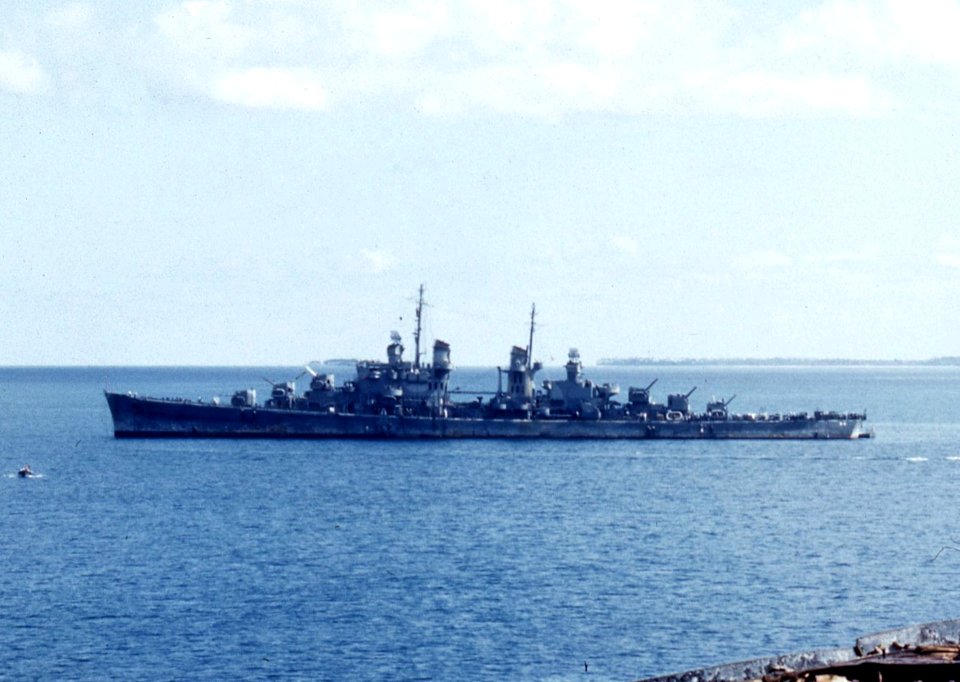 USS San Juan (CL-54) at Tonga, 25 August 1942 (80-G-K-412)