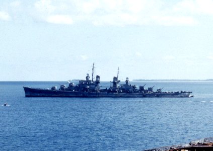USS San Juan (CL-54) at Tonga, 25 August 1942 (80-G-K-412)
