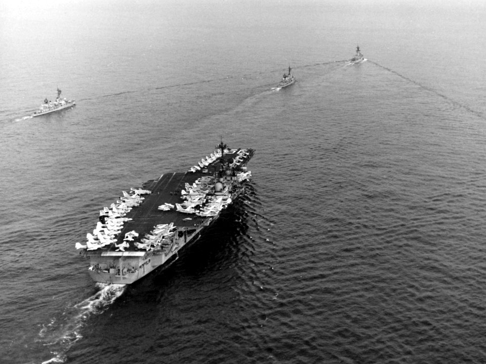 USS Saratoga (CV-60) off Gaeta in 1976