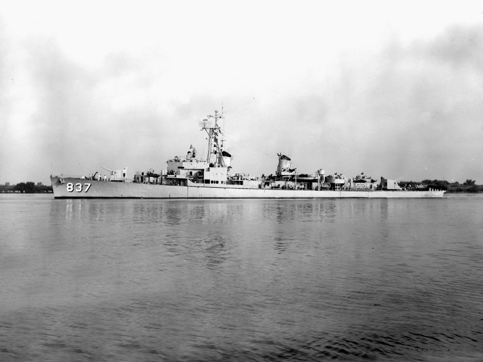 USS Sarsfield (DD-837) underway on 30 August 1952