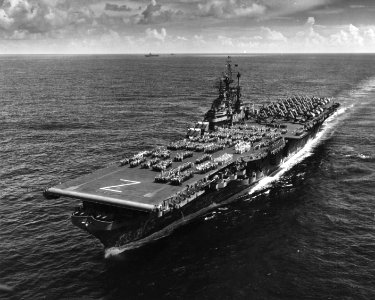 USS Shangri-La (CV-38) underway in the Pacific Ocean, 17 August 1946 (80-G-278827)