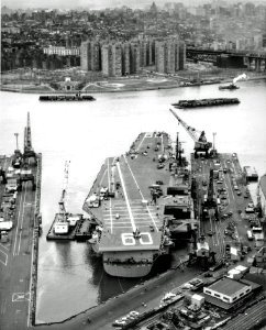 USS Saratoga CVA-60 aft Brooklyn 1956