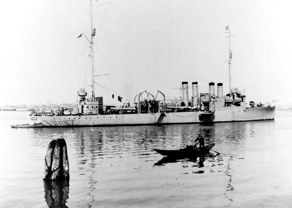 USS Schley (DD-103) at Venice in 1919