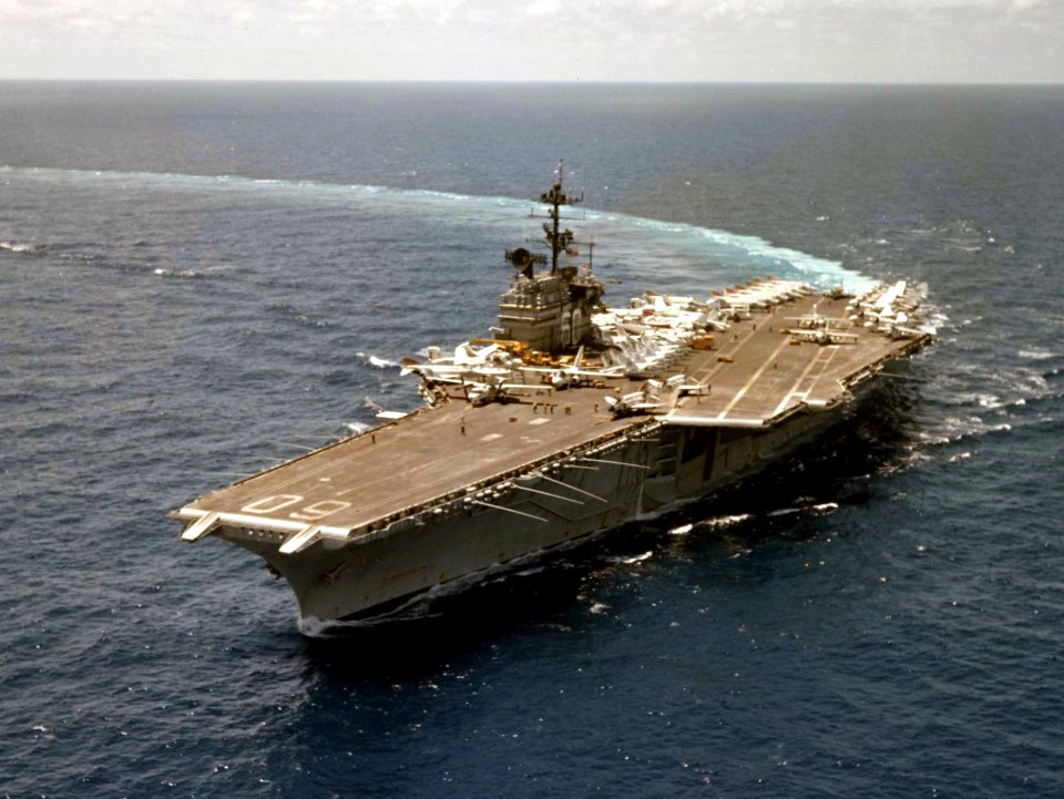 USS Saratoga (CV-60) at sea c1975