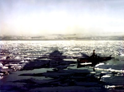 USS Sennet (SS-408) in Antartica 1947