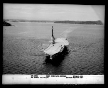 USS Shangri-La (CVA-38) underway in Puget Sound, Washington (USA), on 24 March 1955 (7578447)