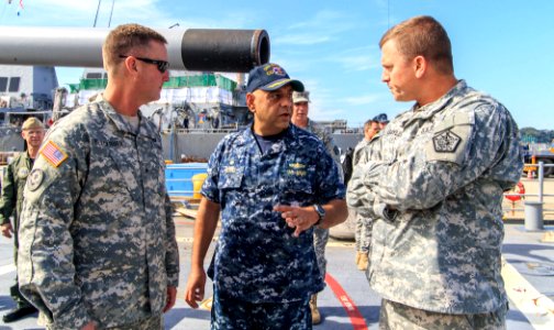 USS Shiloh - National Defense University ship visit 141016-N-NE138-228