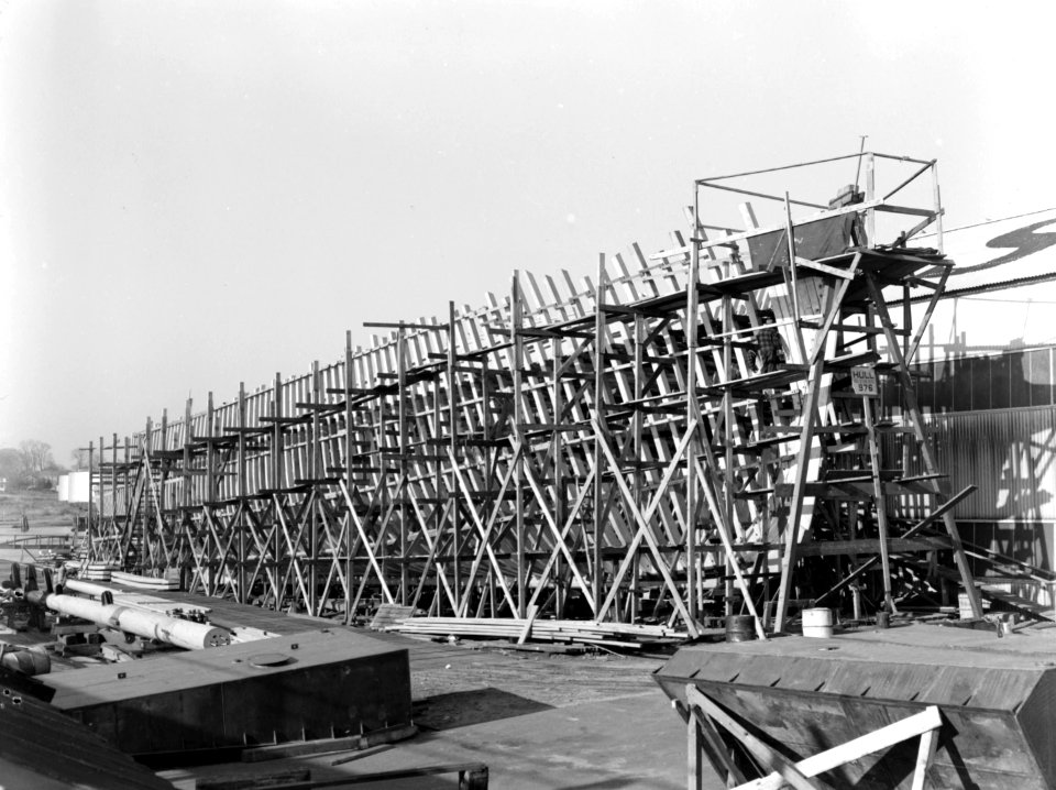 USS Skill (MSO-471) under construction in December 1953