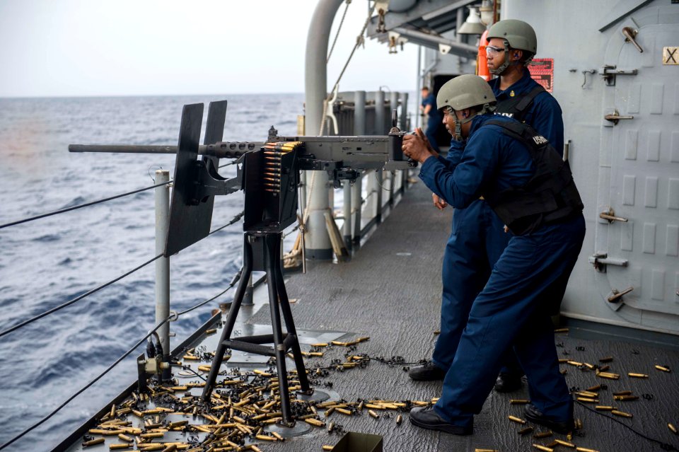 USS Shiloh sailors conduct live-fire exercise 140703-N-TU910-179
