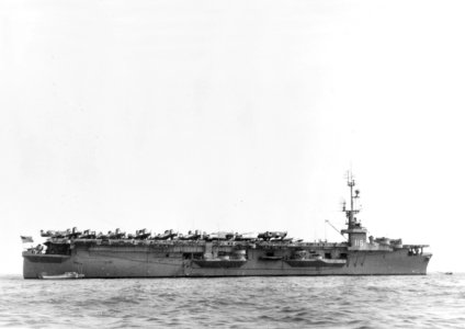 USS Sicily (CVE-118) in Hampton Roads, June 1948