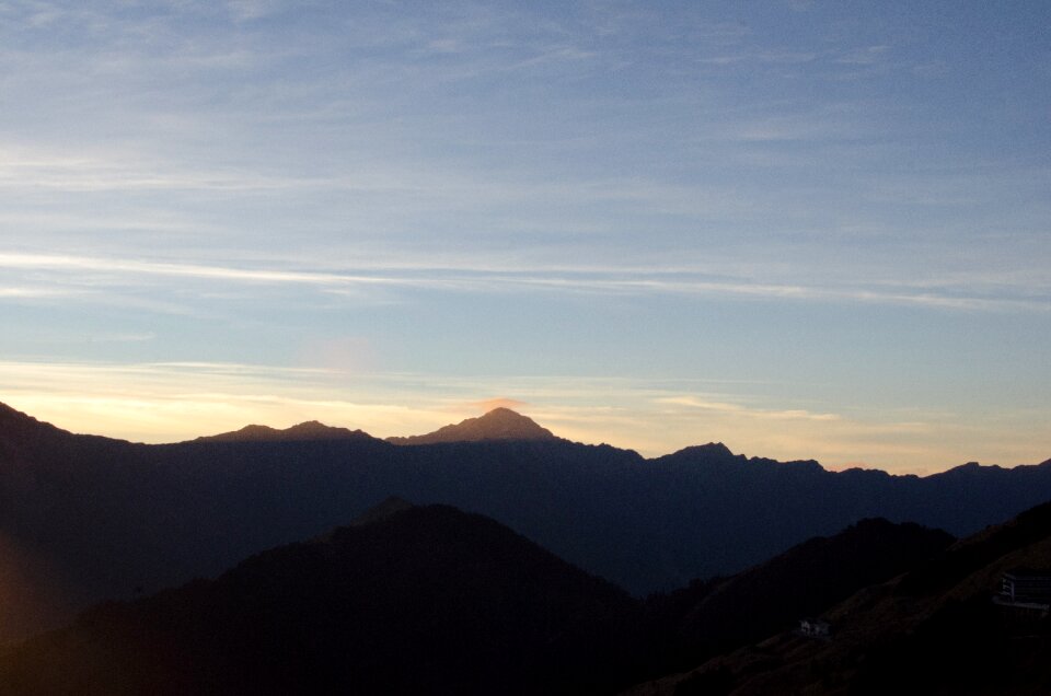 Mt sunrise silhouette