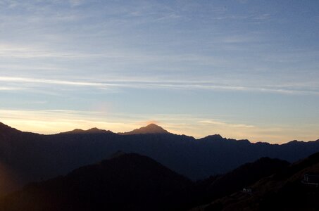 Mt sunrise silhouette