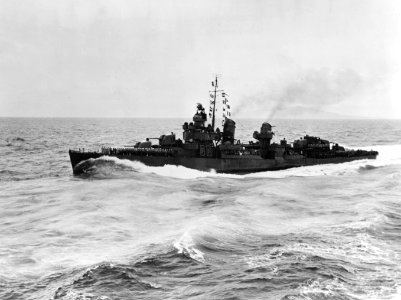 USS Spence (DD-512) underway off Guadalcanal on 23 March 1944 (80-G-48564)