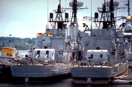 USS Southerland (DD-743) and Hollister (DD-788) at Puget Sound 1981