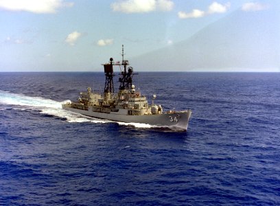 USS Somers (DDG-34) underway, circa in the early 1980s (6483131)