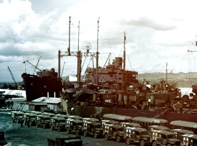 USS St. George (AV-16) at Guam on 8 August 1945 (80-G-K-5978) photo