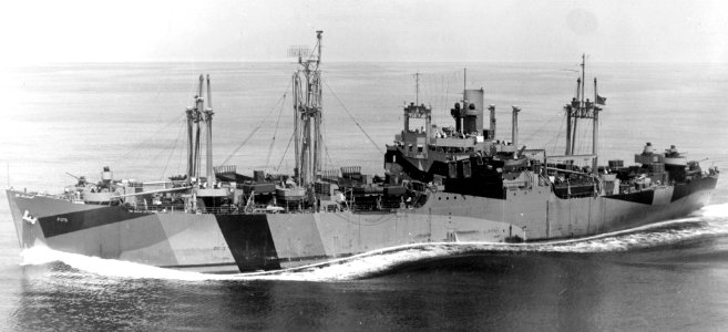 USS Starlight (AP-175) underway at sea on 12 May 1944 (80-G-232418)