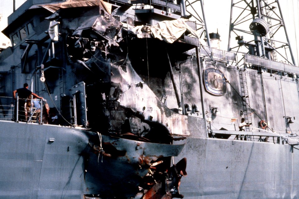 USS Stark - external damage by exocet