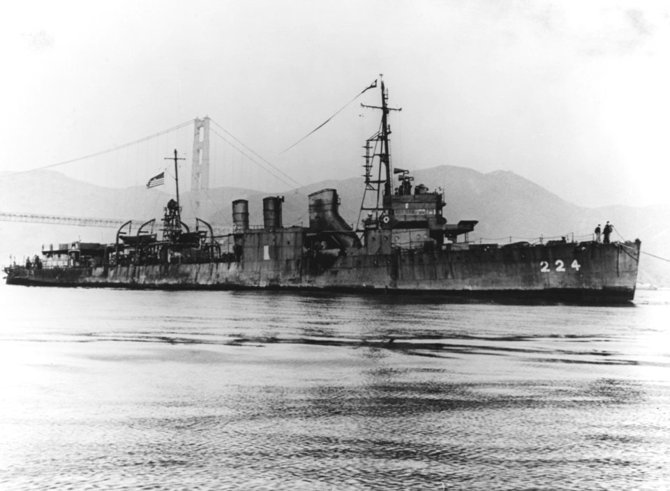 USS Stewart (DD-224) arriving at San Francisco in March 1946