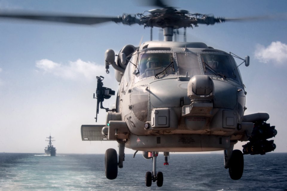 USS Stockdale conducts flight operations. (8552916692)