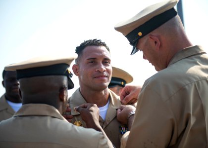 USS STOUT (DDG 55) Chief Petty Officer Pinning DEPLOYMENT 2016 160917-N-GP524-242