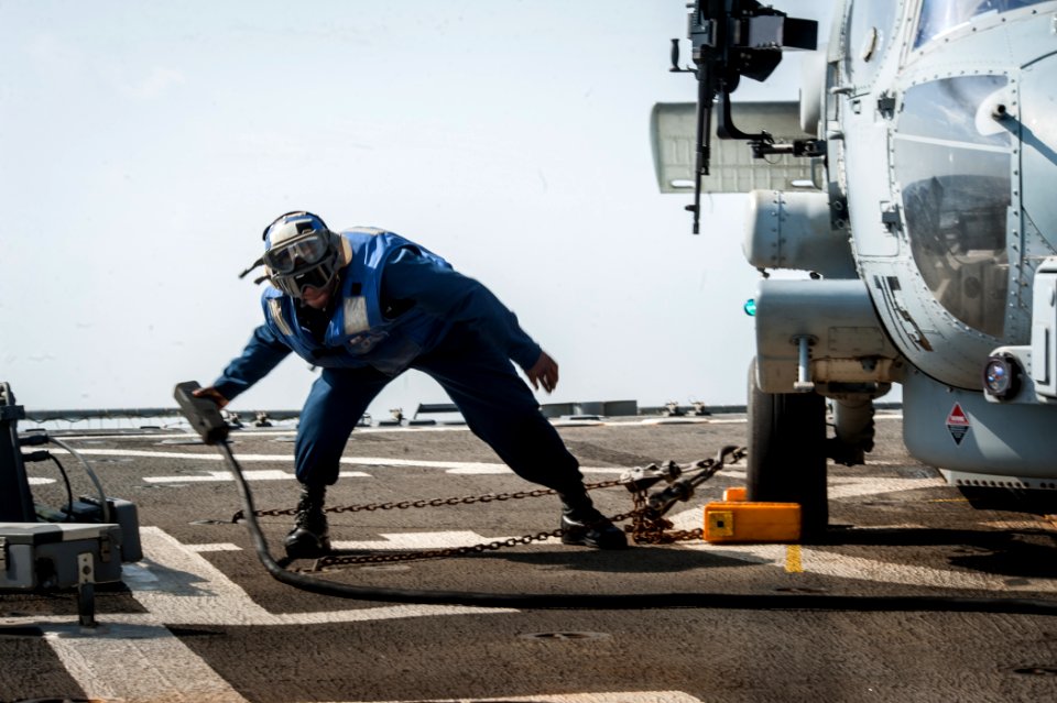 USS Stockdale conducts flight operations. (8559250703)