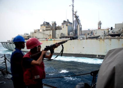 USS STOUT (DDG 55) REPLENISHMENT-AT-SEA DEPLOYMENT 2016 160806-N-GP524-042