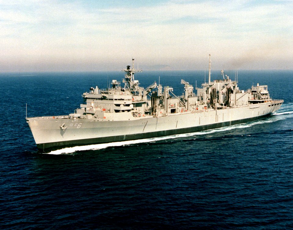 USS Supply (AOE-6) underway on sea trials off Point Loma, California (USA), on 14 December 1993 (6488458)