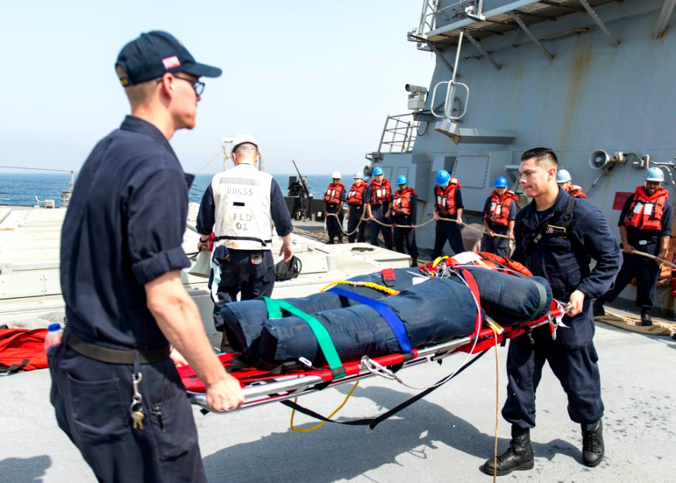 USS STOUT (DDG 55) MAN OVERBOARD DRILL 160706-N-GP524-317