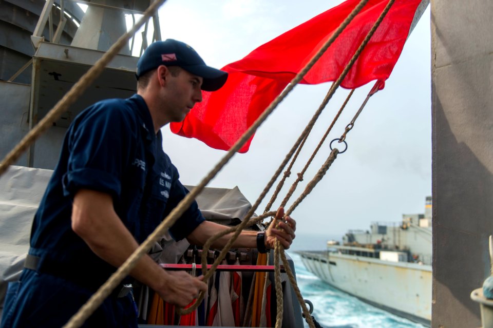 USS STOUT (DDG 55) REPLENISHMENT-AT-SEA DEPLOYMENT 2016 160806-N-GP524-147