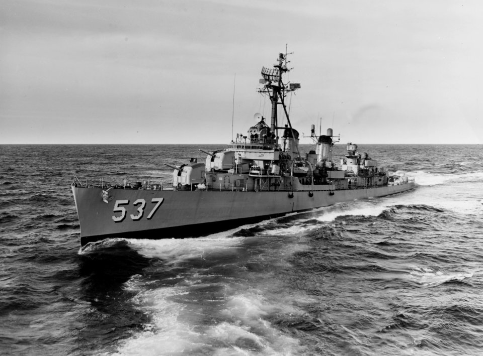 USS The Sullivans (DD-537) underway at sea on 29 October 1962 (USN 1063617)