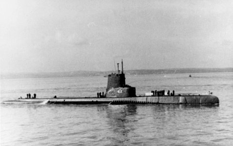 USS Tench (SS-417) at sea c1950s
