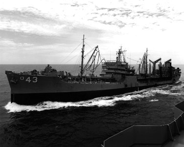 USS Tappahannock (AO-43) underway in the South China Sea on 1 August 1969 (USN 1141717)