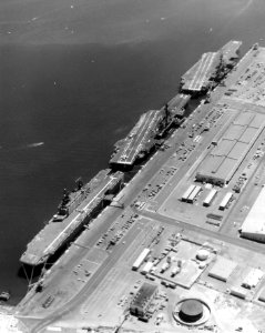 USS Tarawa (LHA-1) - Coral Sea (CV-43) and Constellation (CV-64) at North Island 1976