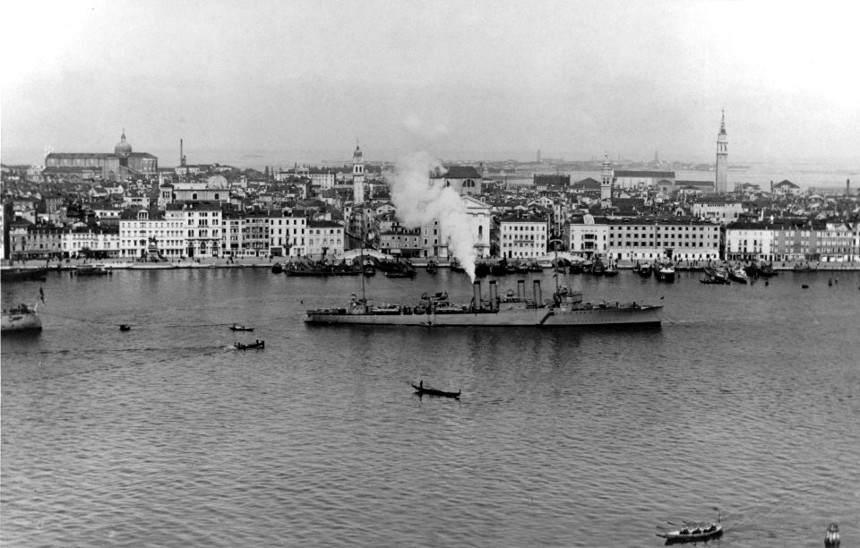 USS Stribling (DD-96) at Venice, Italy, on 10 April 1919