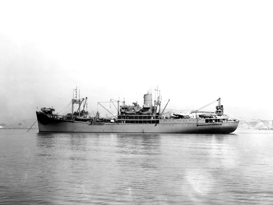 USS Tangier (AV-8) anchored off Mare Island, California (USA), circa in August 1941 (19-N-25360)