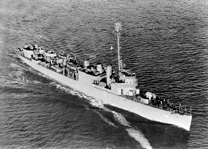 USS Tarbell (DD-142) underway in Charleston harbour, 17 December 1942