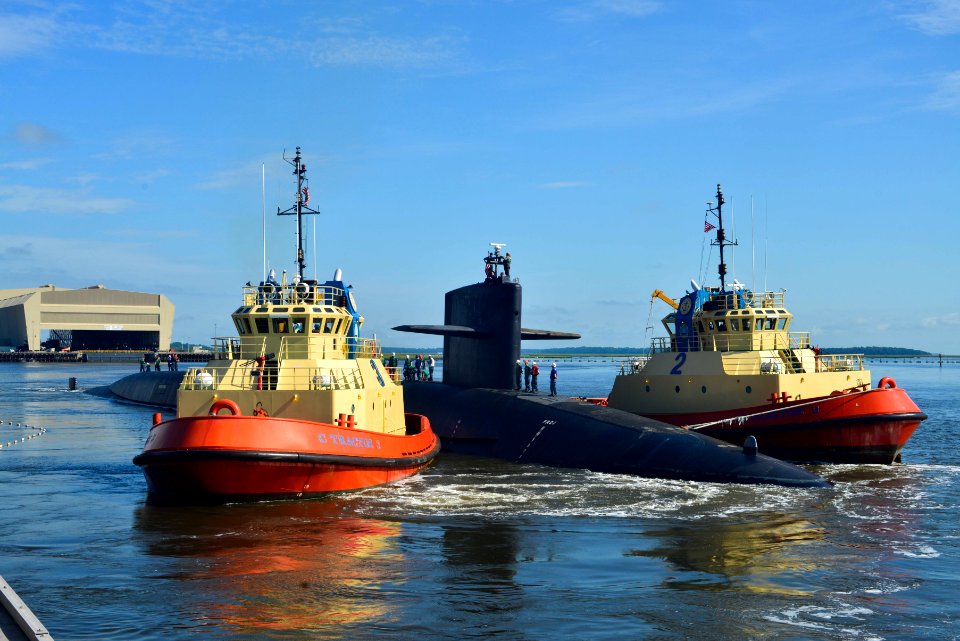 USS Tennessee departs Naval Submarine Base Kings Bay. (14582871590)