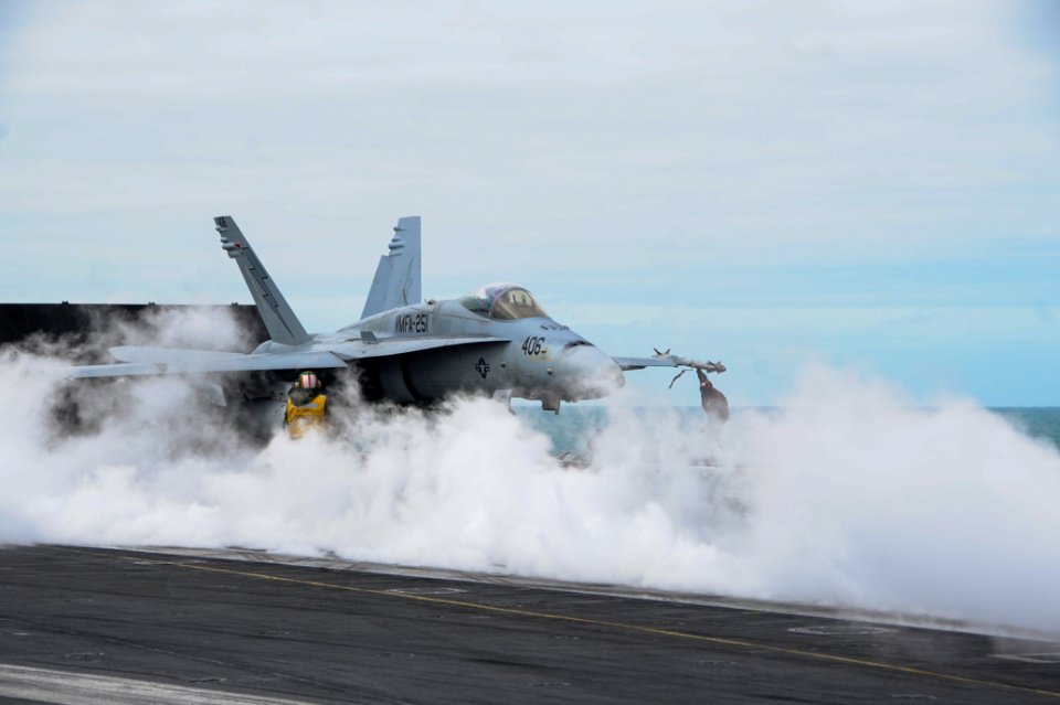 USS Theodore Roosevelt conducts flight operations. (16928607475)
