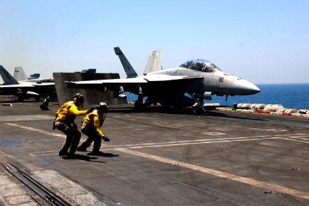 USS Theodore Roosevelt conducts flight operations. (17717146169)