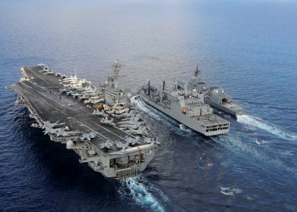 USS Theodore Roosevelt operates with the Japan Maritime Self-Defense Force. (22171622769)