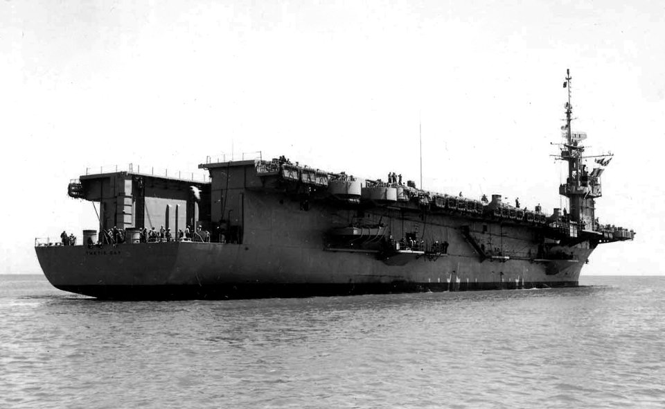 USS Thetis Bay (CVHA-1) in 1956