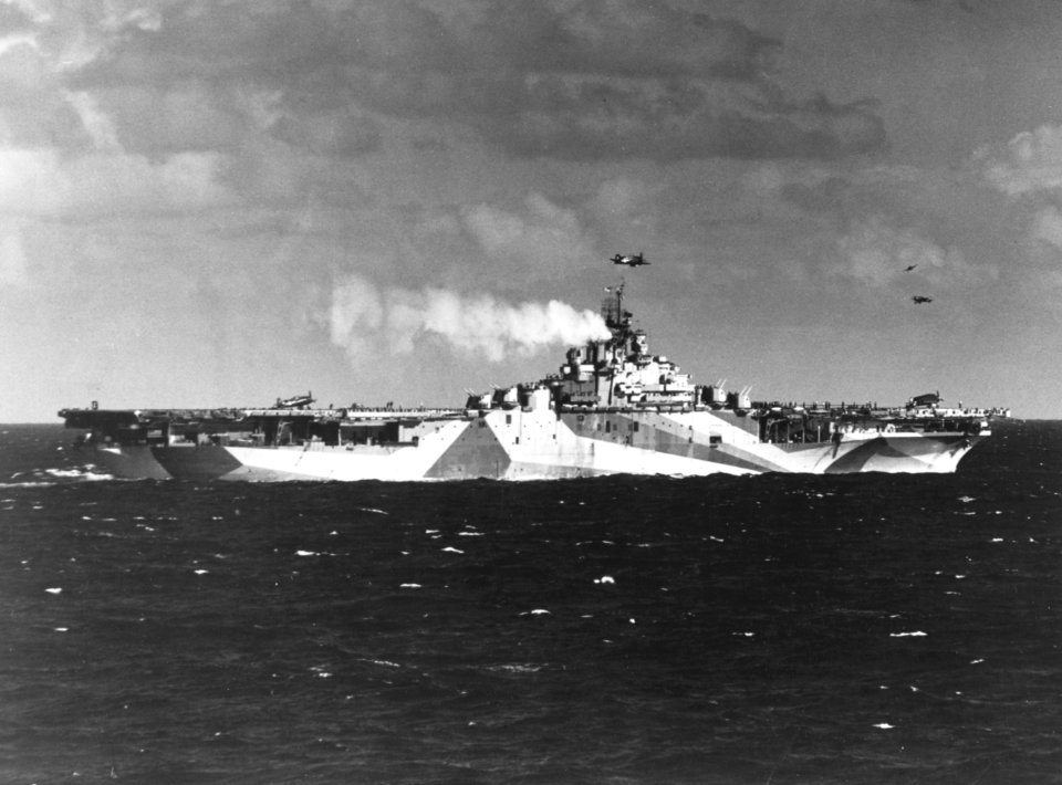 USS Ticonderoga (CV-14) underway on 5 November 1944