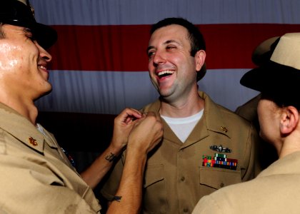 USS Theodore Roosevelt pins 44 chief petty officers. (21479228101)