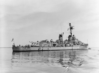 USS Timmerman (DD-828) off Newport RI in July 1953